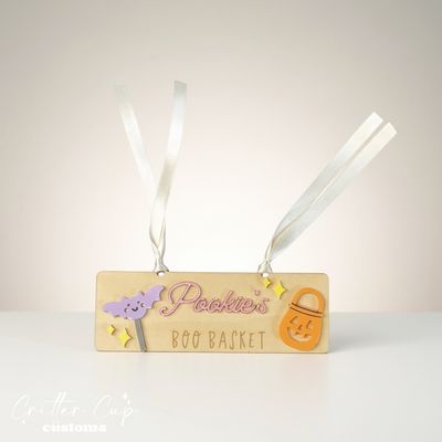 Personalized Boo Basket Gift Tag, Halloween Giftt Tag