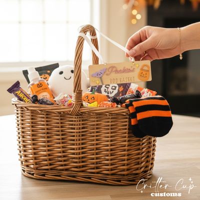 Personalized Boo Basket Gift Tag, Halloween Giftt Tag