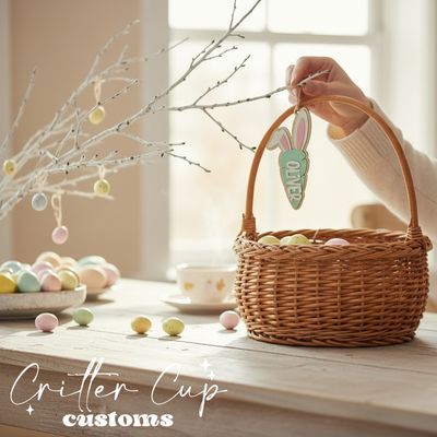 Easter Carrot Gift Tag, Easter Basket Tag