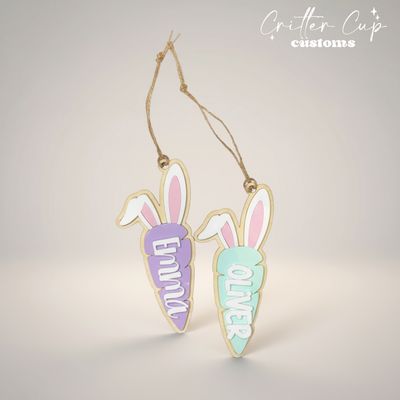 Easter Carrot Gift Tag, Easter Basket Tag