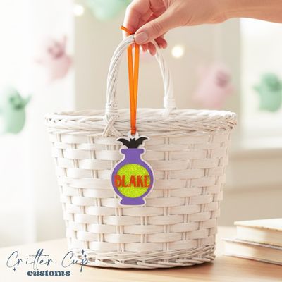 Bat Potion Halloween Gift Tag, Boo Basket Tag