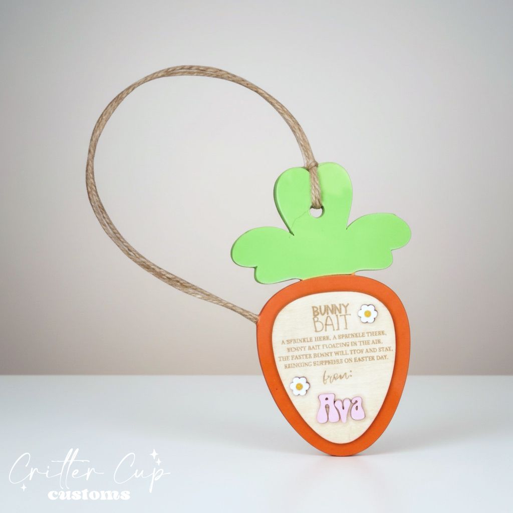 Easter Bunny Bait Tag, Easter Decor Tag