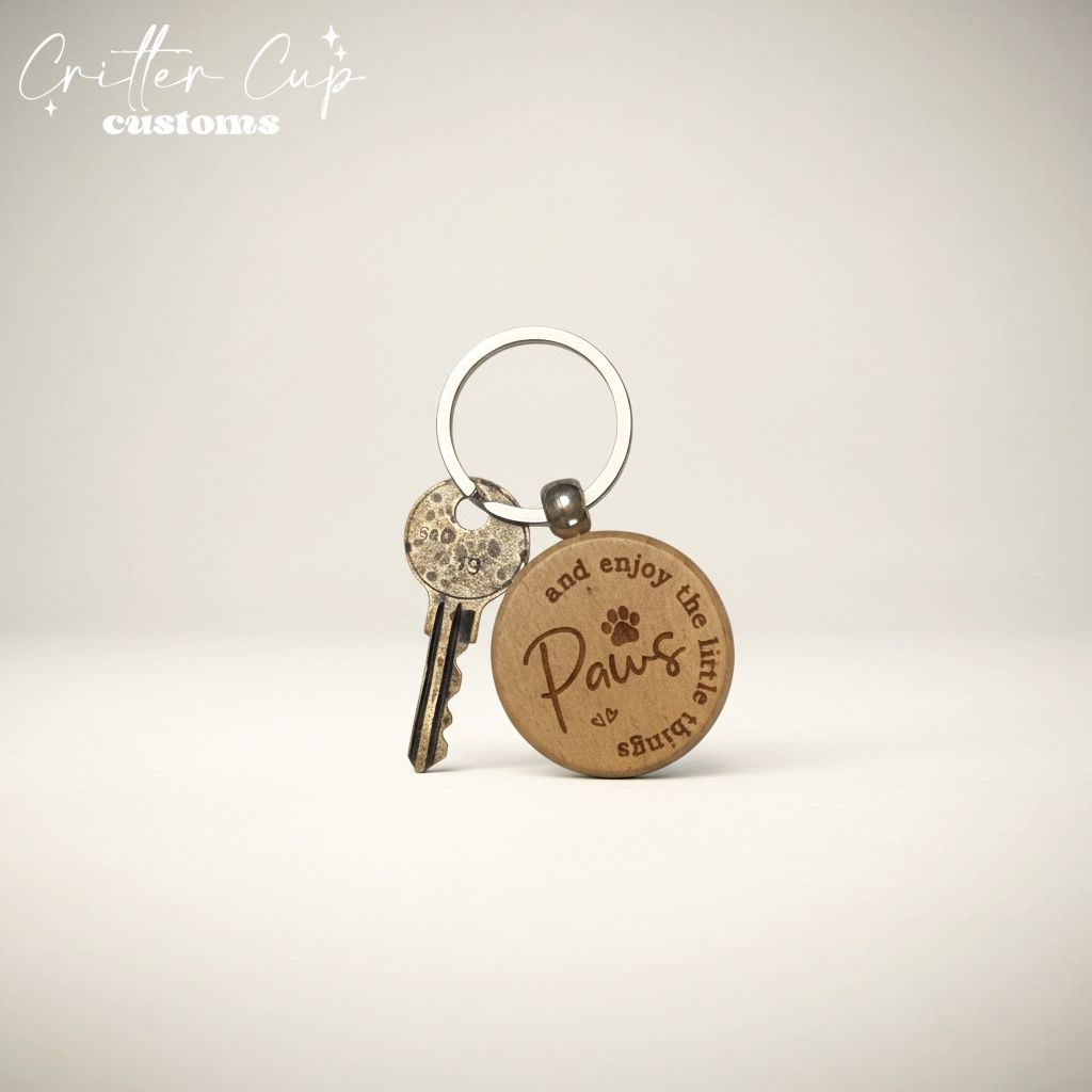 Custom Engraved Pet Mom Keychain