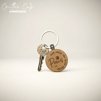 Custom Engraved Pet Mom Keychain
