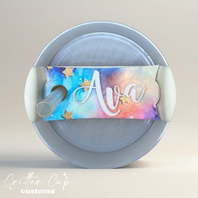 Galaxy Stanley Name Plate, Custom Stanley Topper