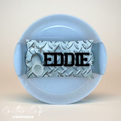 Diamond Plate Stanley Name Plate, Custom  Stanley Topper