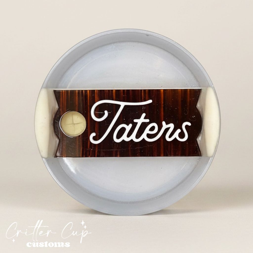Woodgrain Checkered, Custom Cherry Woodgrain Stanley Topper