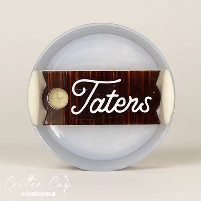 Woodgrain Checkered, Custom Cherry Woodgrain Stanley Topper
