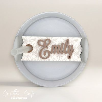 Filagree Stanley Name Plate, Custom Stanley Topper