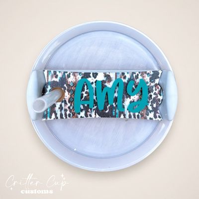Western Stanley Name Plate, Custom Serape Stanley Topper