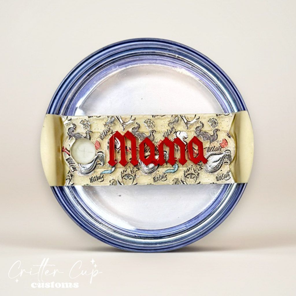 Villins Glitter Stanley Name Plate, Custom Glitter Stanley Topper
