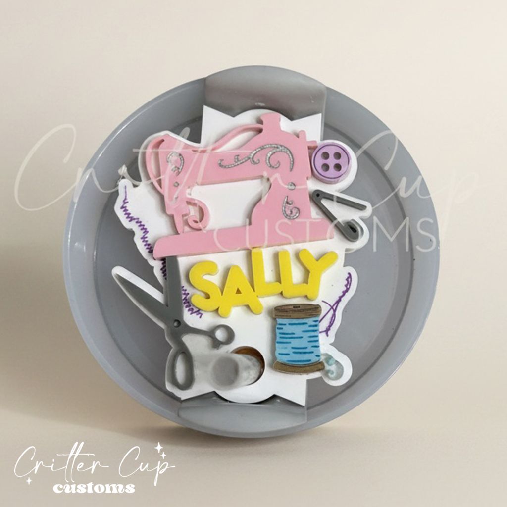 Personalized Sewing Stanley Name Plate, Quilting Stanley Topper