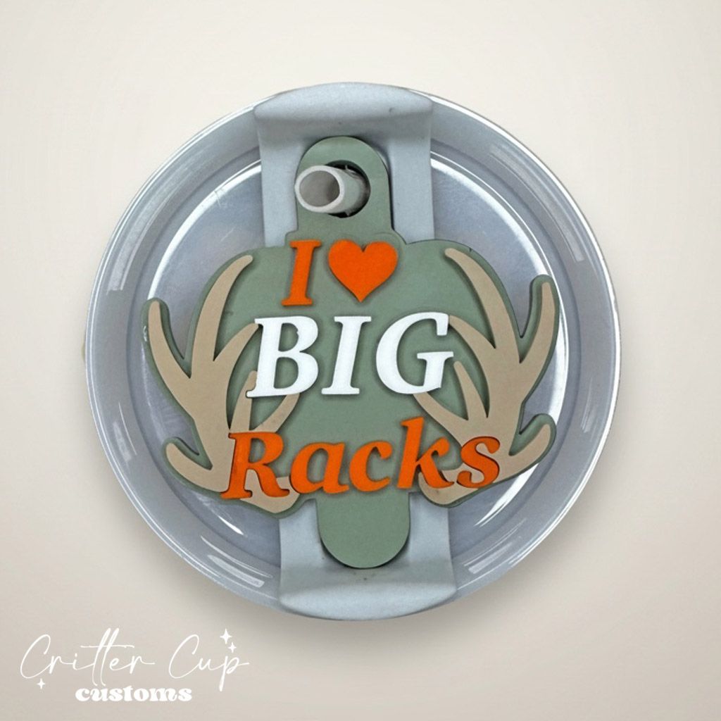 Hunting Stanley Name Plate, I Love Racks Stanley Topper