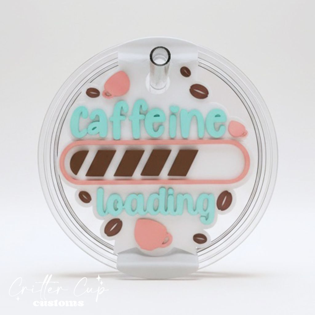 Coffee Loading Stanley Name Plate, Coffee Lover Stanley Topper