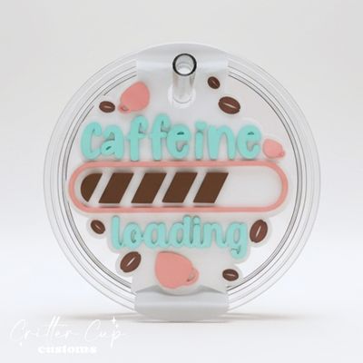 Coffee Loading Stanley Name Plate, Coffee Lover Stanley Topper