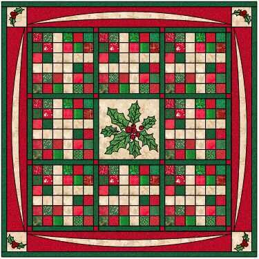 (Free PDF) Holly & Berries Christmas Wall Hanging