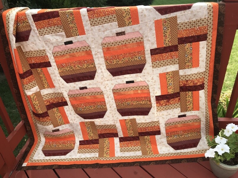 Striped Pumpkins Quilt Pattern - PDF