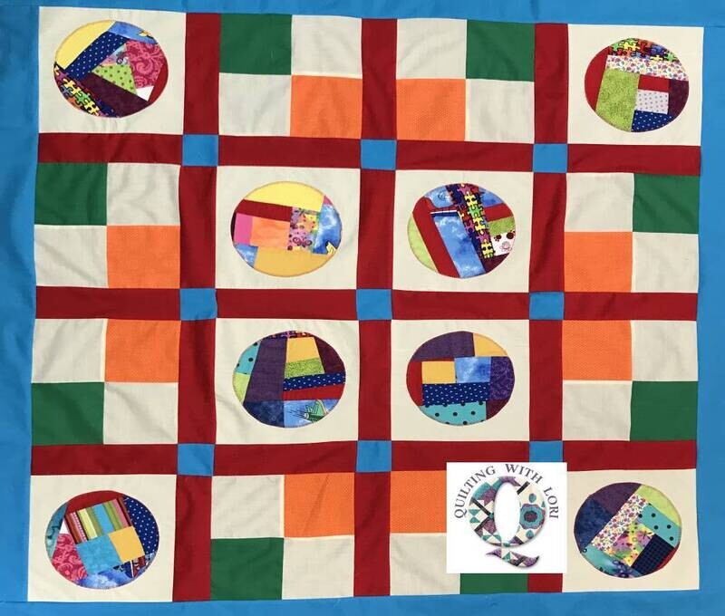 Beach Ball Baby Quilt (Crumb quilt)
