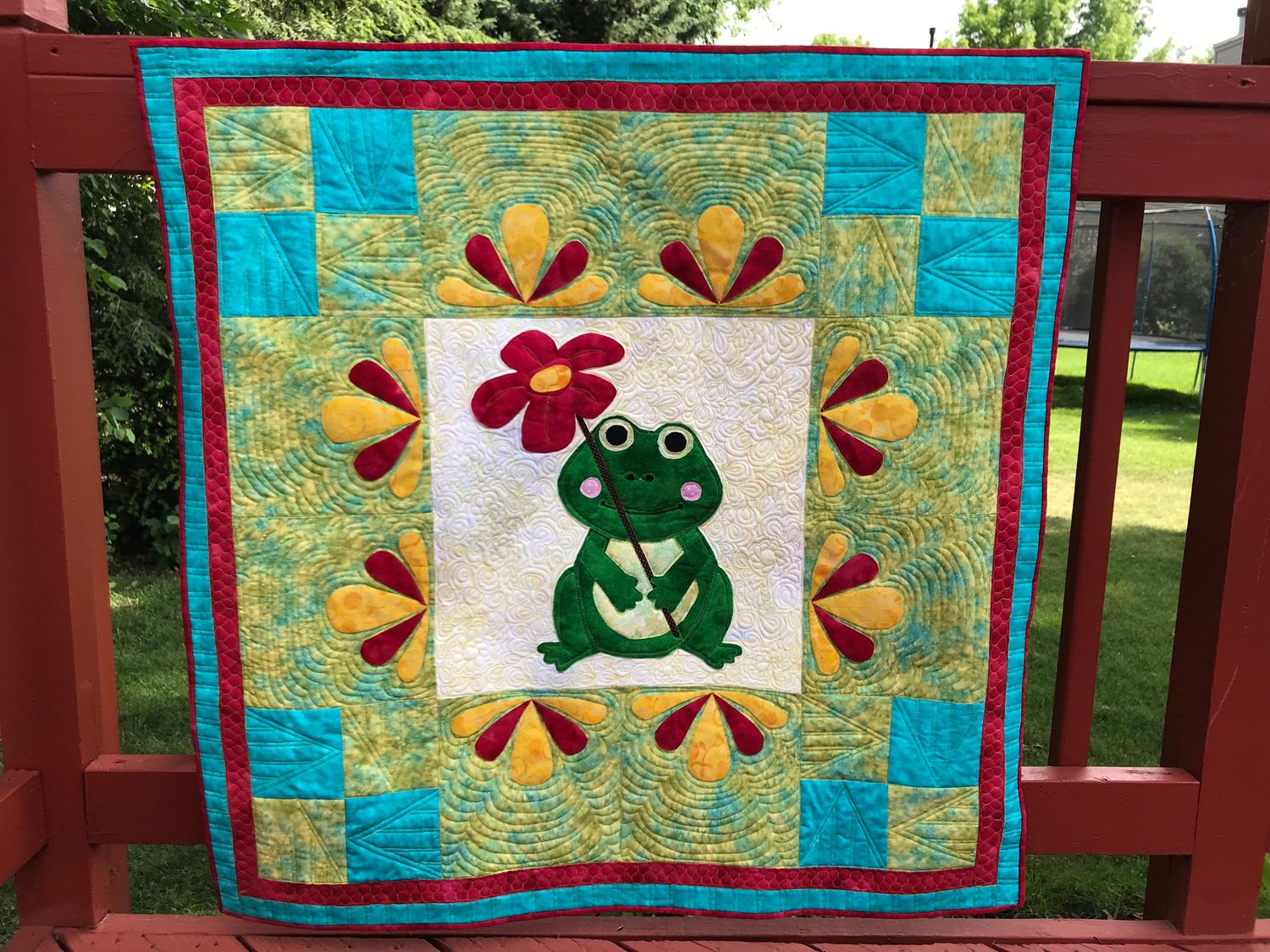 Mr. Frog art quilt pattern