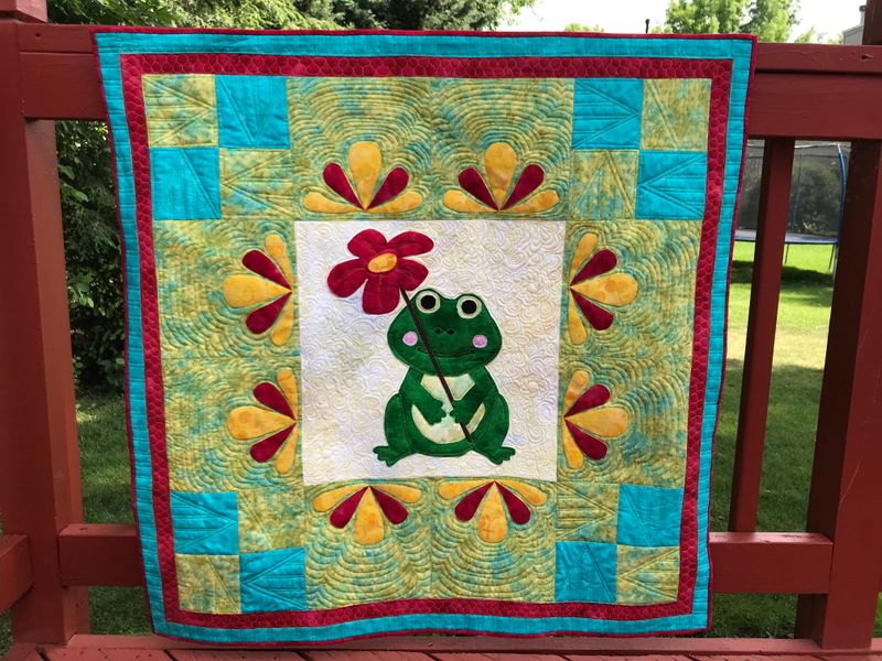Mr. Frog art quilt pattern