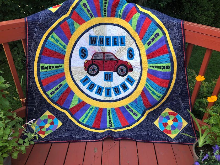 Wheel of Fortune lap quilt