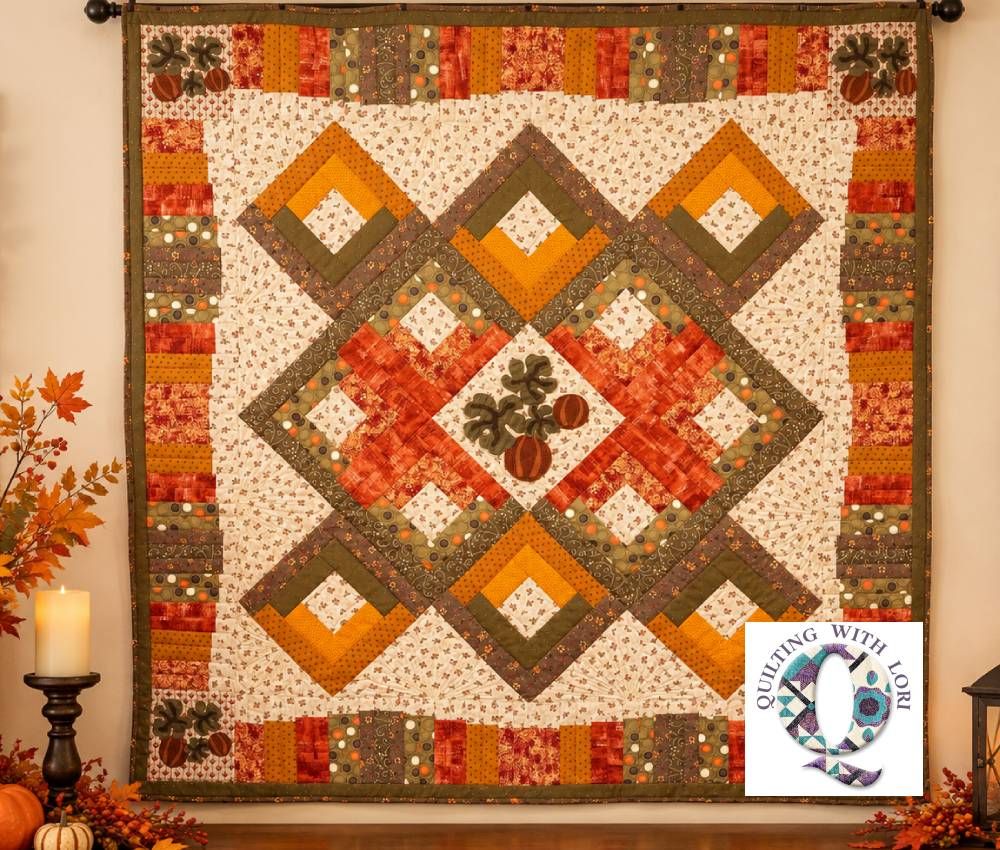 "Pumpkin Logs" YouTube Mystery Quilt Sew-Along Class & Pattern