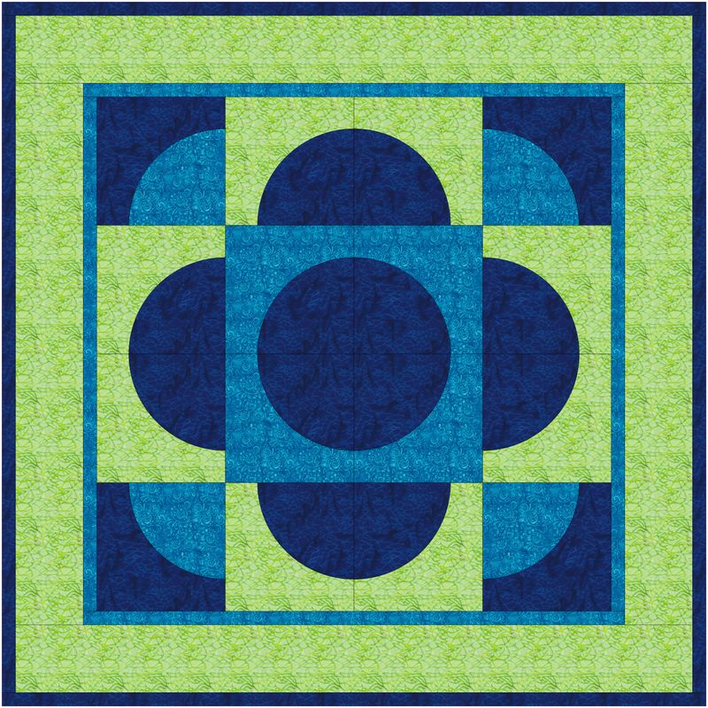 My Dahlias - Drunkards Path - Wall & Queen size quilt