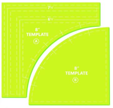 Drunkard's Path Acrylic Template - 8"