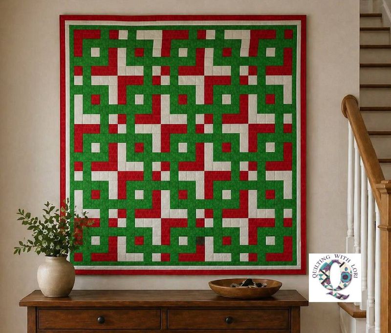 Zoom Class & PDF - Woven in Time Christmas Quilt - Nov 13, 2026   Time: 1PM-4PM (CST)