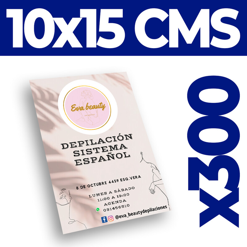 Folletos 10x14,5 cms (300 unidades)