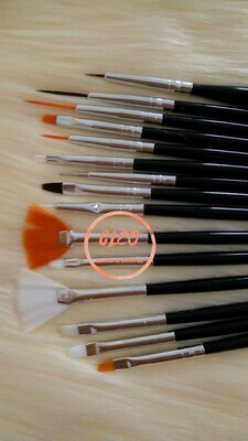 Pinceles x15 Nail Art Decoracion Uñas Manicuria