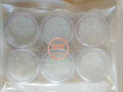 Glitter para uñas x6
