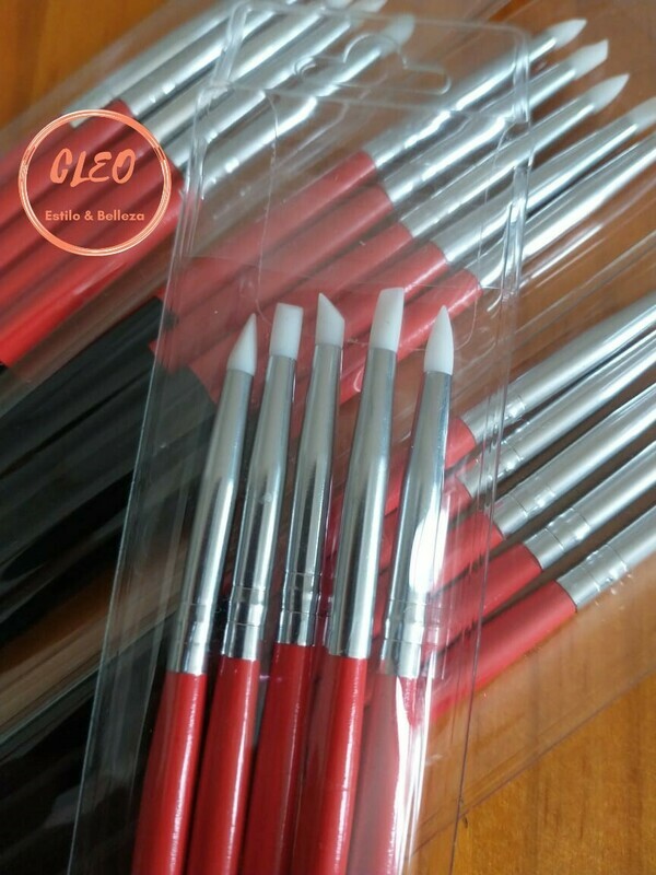 Pincel de silicona x5 ch.