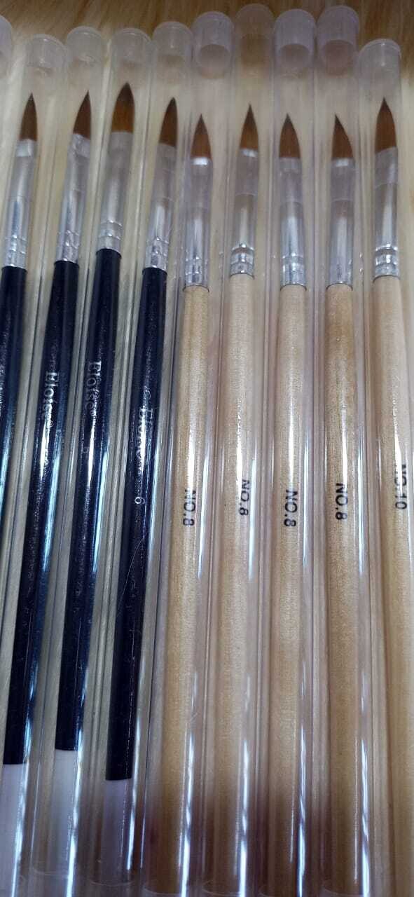 Pincel n6, n8 y n10 profesional para acrilico (por unidad)