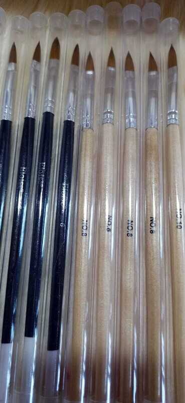 Pincel n6, n8 y n10 profesional para acrilico (por unidad)
