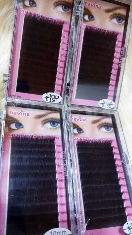 Pestañas pelo x pelo Navina 10mm 0.15C
