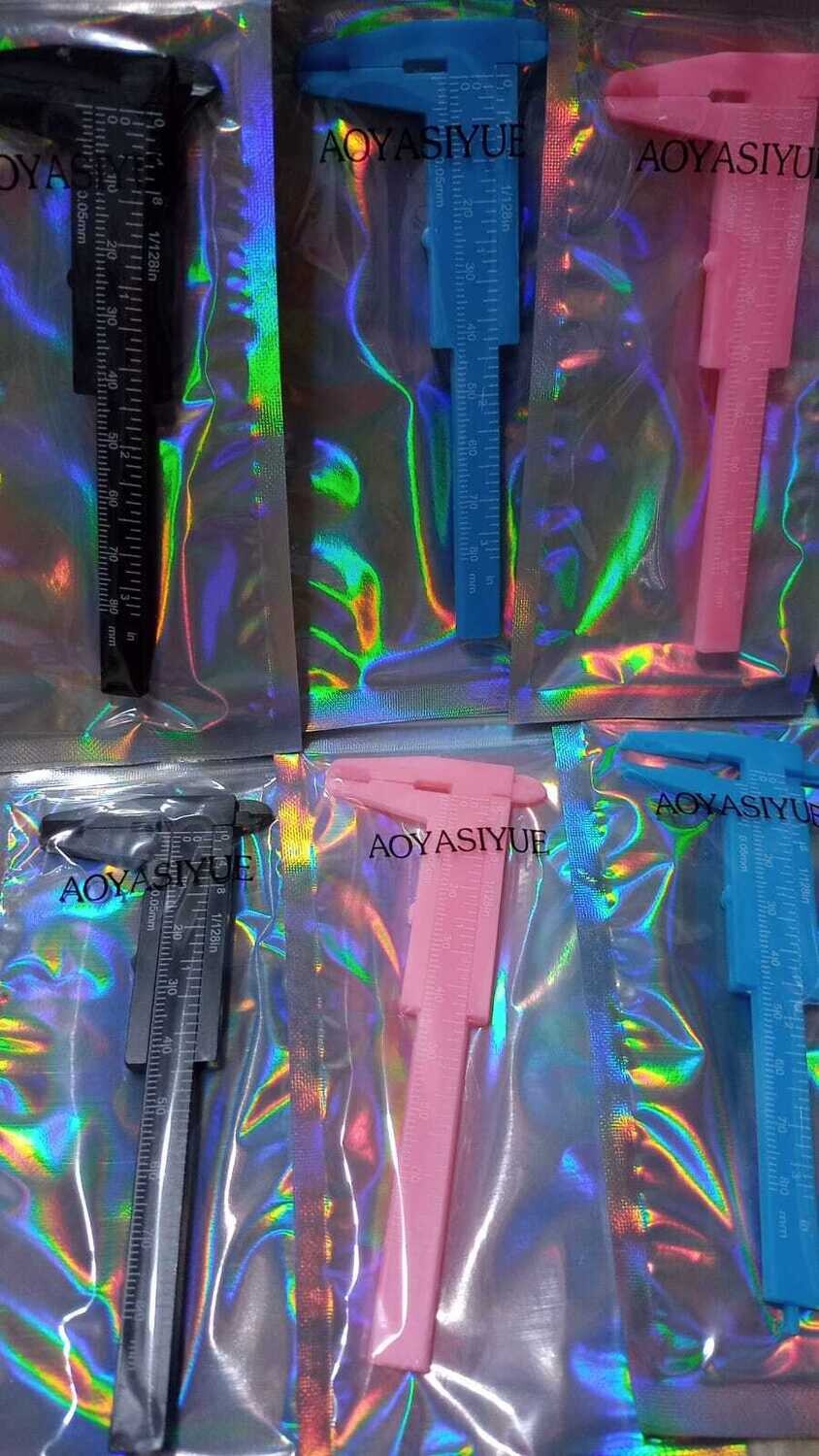 Medidor Calibrador Para Cejas de Colores Mini
