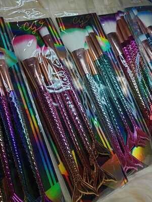 Set De Brochas City Girl Cola de Sirena x4u