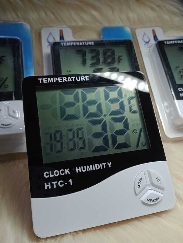 Higrómetro/Termómetro Digital Ambiente Humedad Reloj Higrómetro