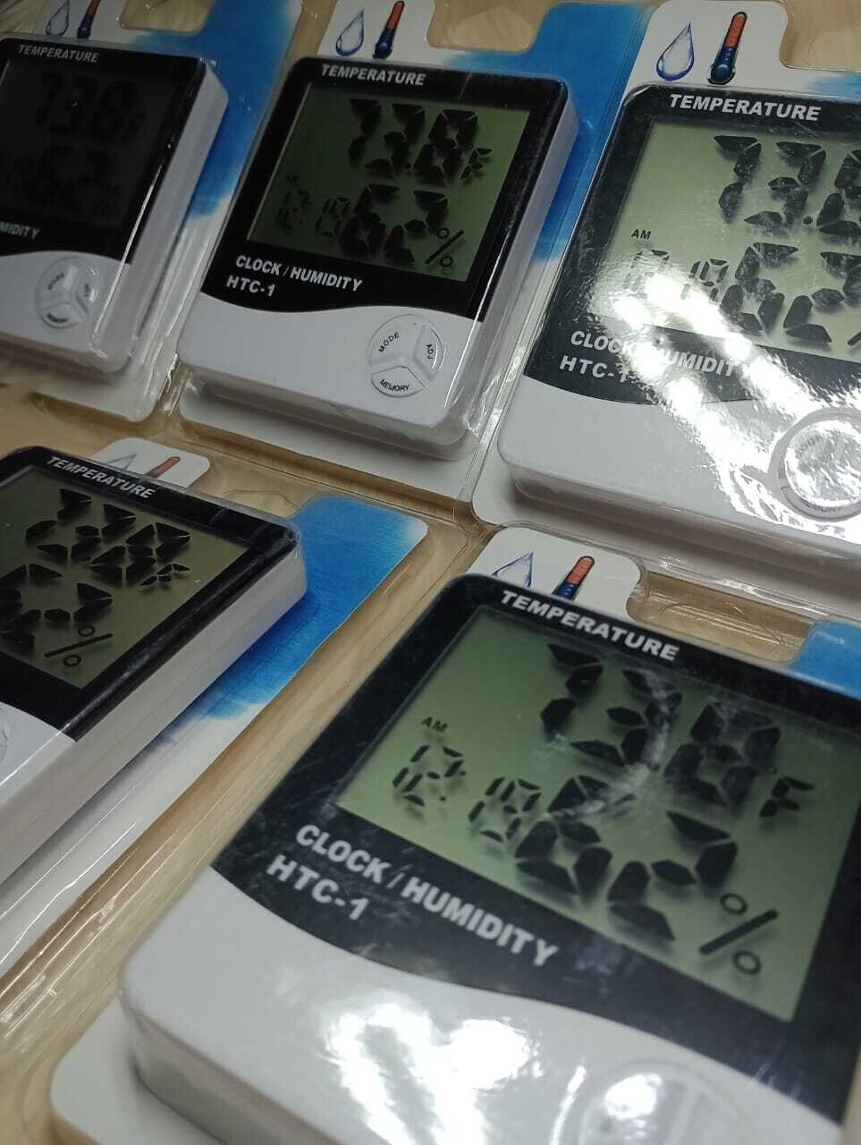 Termómetro Digital Ambiente Humedad Reloj Higrómetro