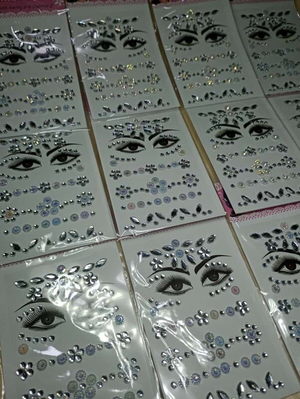 Strass para la cara
