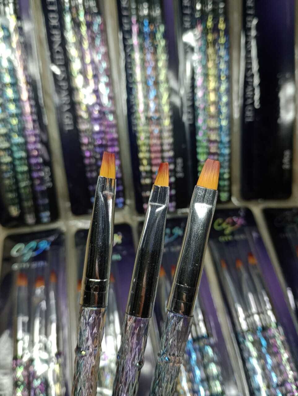 Set de Pinceles para Polygel/ Glitter
