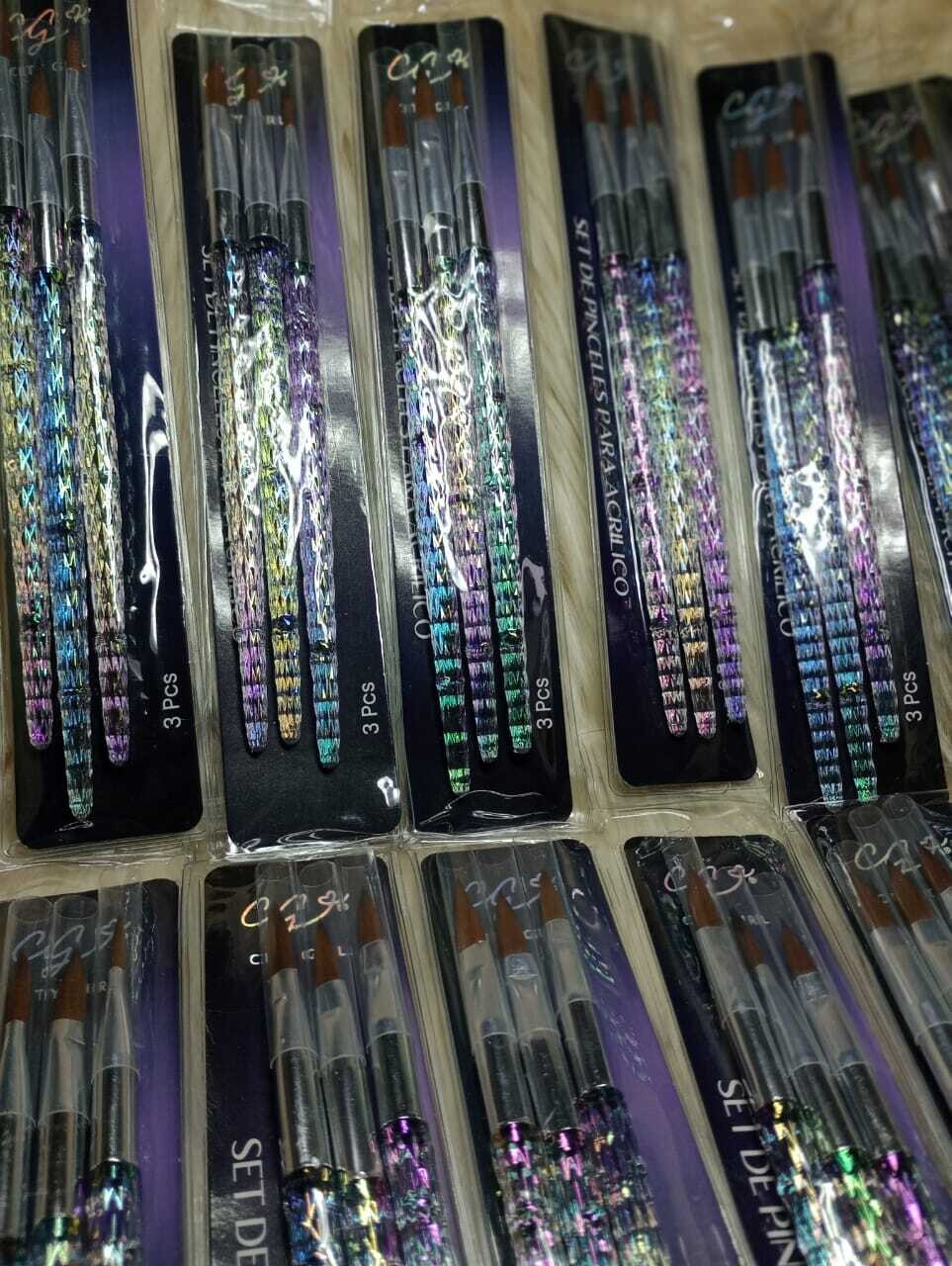 Set de Pinceles para Acrilico/ Glitter
