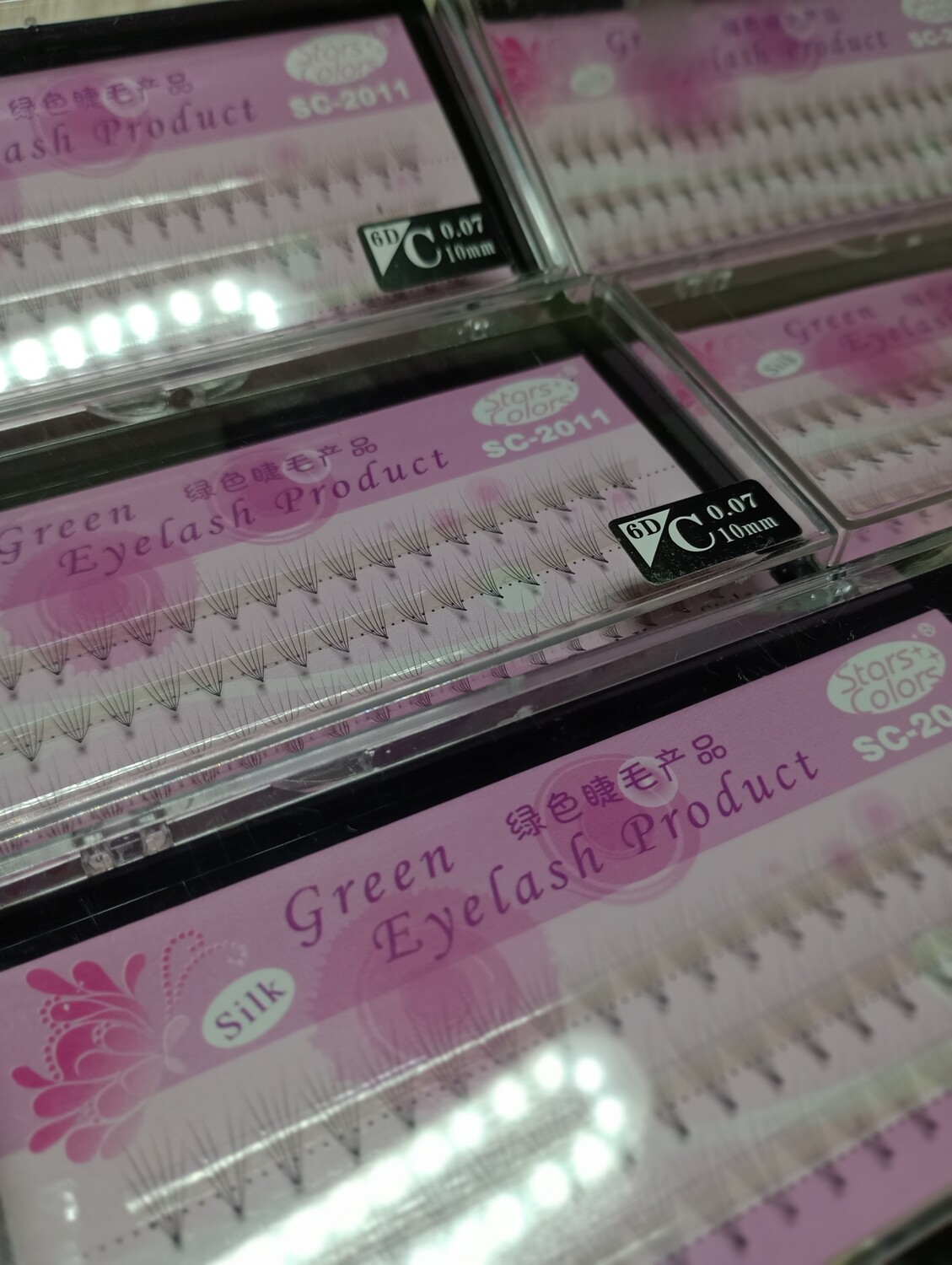 Pestañas Silk Green 6D y 10D