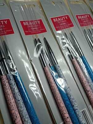 Set de Pinceles Liner Beauty x 3u
