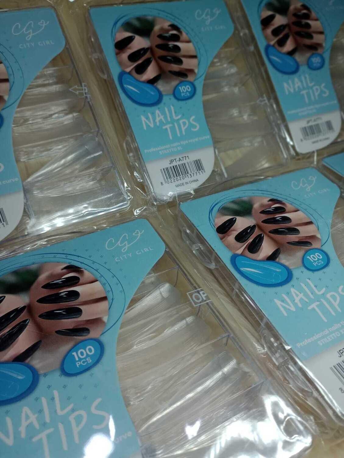 Tips City Girl XXL para Puntas (Stiletto)
