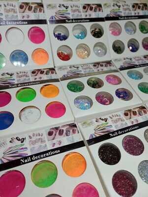 Decoración surtida para uñas x 6u