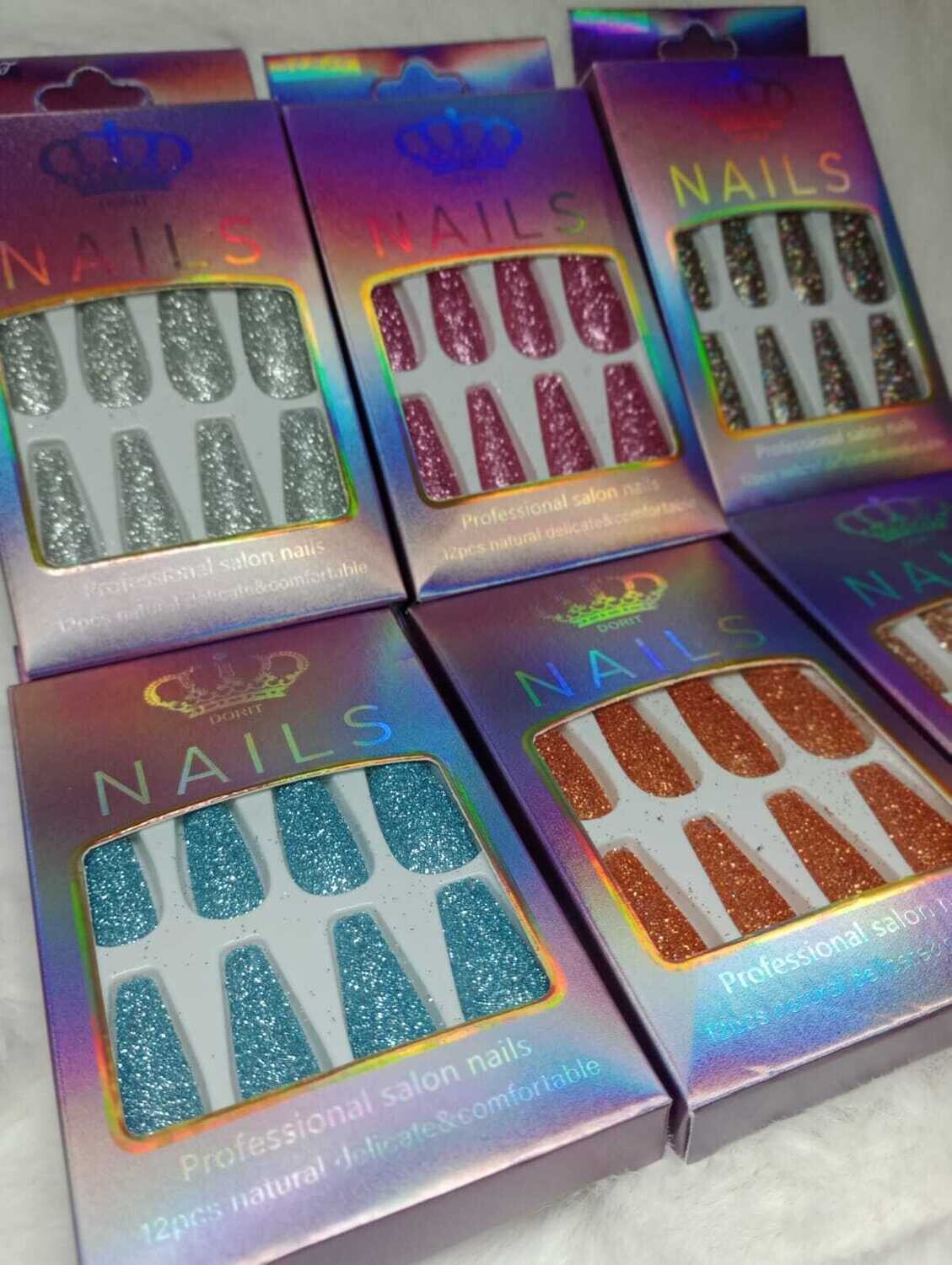 Uñas postizas Glitter Coffin