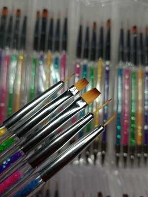 Set pinceles x 5 Glitter
