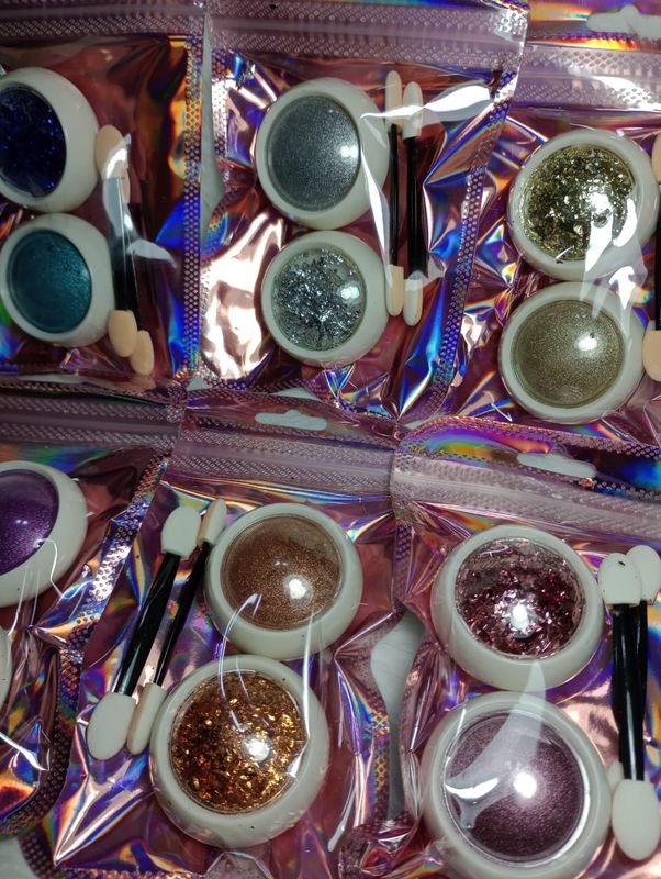 Duo de polvo + papel oro